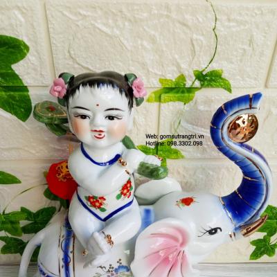 Tượng Tiểu Đồng Cưỡi Voi